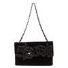 Image 3 : Chanel Black Velvet Precious Symbols Flap Bag