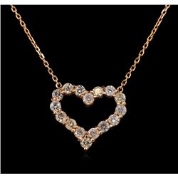 14KT Rose Gold 1.29 ctw Diamond Necklace