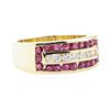 Image 1 : 1.03 ctw Ruby And Diamond Ring - 14KT Yellow Gold