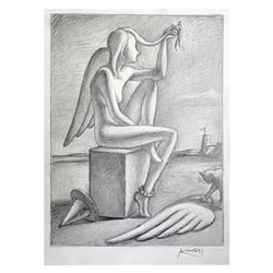 Contemplating Intention by Kostabi Original