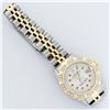 Image 7 : Rolex Ladies 2 Tone 14K MOP Ruby & Pyramid Diamond Datejust Wriswatch