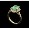 Image 4 : 2.02 ctw Emerald and Diamond Ring - 14KT Yellow Gold