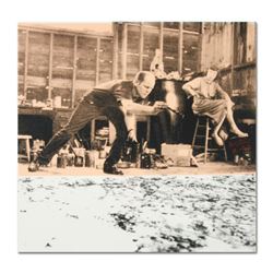 Ringo, "Jackson Pollock At Work" One-of-a-Kind Hand-Pulled Silkscreen on Canvas, Hand Signed with Ce