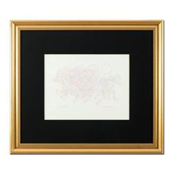 Guillaume Azoulay, "Etude AZK" Framed Original Pencil Drawing, Hand Signed with Letter of Authentici