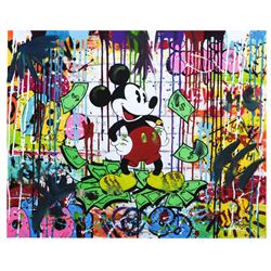 Nastya Rovenskaya- Mixed Media "Mr. Dollar Bill"