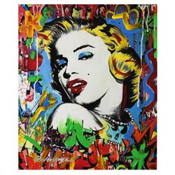 Nastya Rovenskaya- Mixed Media "Marilyn Monroe I"