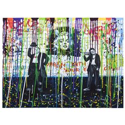 Nastya Rovenskaya- Mixed Media "Chaplin and Hardy"