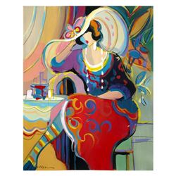 Isaac Maimon, "Elle" Original Acrylic Painting, Hand Signed with Certificate of Authenticity.