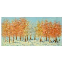 Zahra, Original Oil Painting (48" x 24") on Canvas, Hand Signed with Letter of Authenticity.