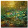Image 1 : Ming Feng, "Golden Lily Pads" Limited Edition on Canvas, Numbered and Hand Signed with Letter of Aut