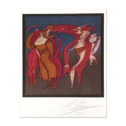 Mihail Chemiakin - Carnival Series: "Untitled 10" Limited Edition Lithograph, Numbered Hand Signed w