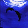 Image 2 : Wyland, "Two Dolphins" Framed Original Watercolor Painting, Hand Signed with Certificate of Authenti