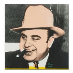 Ringo, "Al Capone" One-of-a-Kind Hand-Pulled Silkscreen and Mixed Media Painting on Canvas, Hand Sig