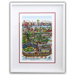 Charles Fazzino- 3D Construction Silkscreen Serigraph "Take The B-Train to Brooklyn"
