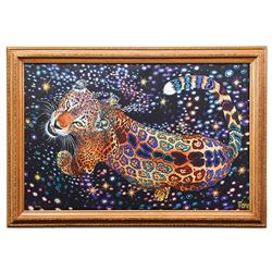 Vera V. Goncharenko- Original Giclee on Canvas "Strong Tiger"