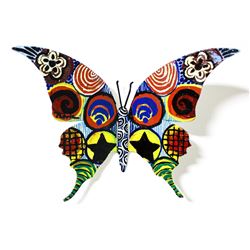 Patricia Govezensky- Original Painting on Cutout Steel "Butterfly CLXXXIX"