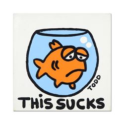 Todd Goldman, "This Sucks" Original Acrylic Painting on Gallery Wrapped Canvas, Hand Signed with Cer