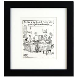 Bizarro - "Family Man" is a Framed Original Pen & Ink Drawing, by Dan Piraro, Hand Signed by the Art