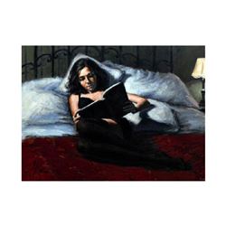 Fabian Perez, "Princess Diaries II" Hand Textured Limited Edition Giclee on Board. Hand Signed and N