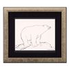 Image 1 : Wyland, "Polar Bear" Framed Original Sketch, Hand Signed with Certificate of Authenticity.