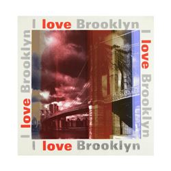 Steve Kaufman (1960-2010), "I Love Brooklyn" Limited Edition Hand Pulled Silkscreen on Canvas, Numbe