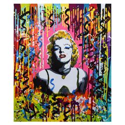 Nastya Rovenskaya- Mixed Media "Pink Marilyn"