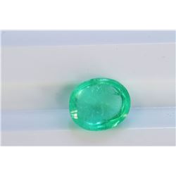 1.13ct Oval Shape Columbian  Emerald Cabochon