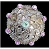 Image 1 : 0.78 Ct Pink Sapphire Tourmaline 14K White Gold Ring