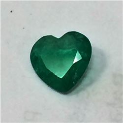 1.09ct Heart Cut Emerald
