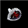 Image 3 : 21.23CT NATURAL MALAYA GARNET 14K WHITE GOLD RING