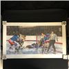 Image 1 : LTD EDITION BOSTON VS NEW YORK PRINT SIGNED BY 4 ( ESPOSITO, BUCYK, HADFIELD, GIACOMON) AJ COA