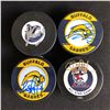 Image 1 : LOT OF 4 SIGNED HOCKEY PUCKS
