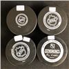 Image 2 : LOT OF 4 SIGNED HOCKEY PUCKS