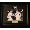 Image 1 : JOE DIMAGGIO AND MICKEY MNTLE SIGNED 8 X 10 FRAME DISPLAY ( PHOTO IS 5 X 7) WITH COA HOLO)