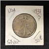Image 1 : 1937 USA SILVER HALF DOLLAR (PHILADELPHIA MINTED)
