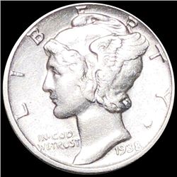 1938 Mercury Silver Dime NEARLY UNCIRCULATED