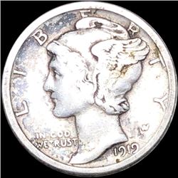 1919-S Mercury Silver Dime LIGHTLY CIRCULATED