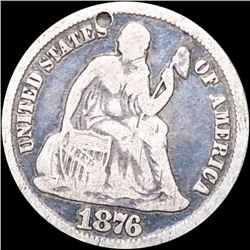1876 Seated Dime "LOVE TOKEN" CIRCULATED