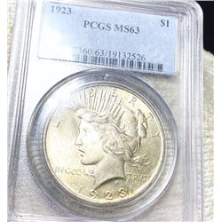 1923 Silver Peace Dollar PCGS - MS63