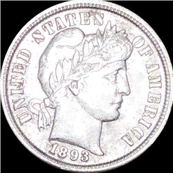 1893 Barber Silver Dime LIGHTLY CIRCULATED
