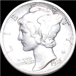 1916-S Mercury Silver Dime NEARLY UNCIRCULATED