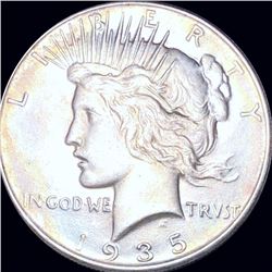 1935 Silver Peace Dollar CLOSELY UNCIRCULATED