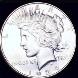 1934-D Silver Peace Dollar CLOSELY UNCIRCULATED