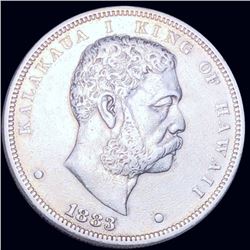 1883 Kingdom of Hawaii Dollar NEARLY UNC