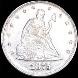 1875 Twenty Cent Piece NEARLY UNCIRCULATED