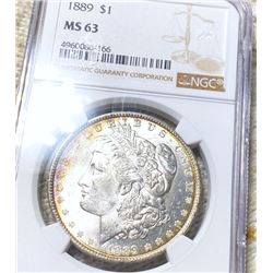 1889 Morgan Silver Dollar NGC - MS63