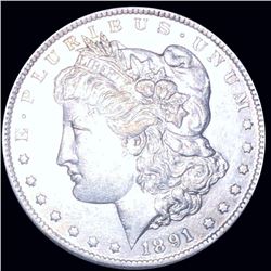 1891-CC Morgan Silver Dollar NEARLY UNCIRCULATED