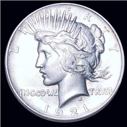1921 Silver Peace Dollar ABOUT UNCIRCULATED