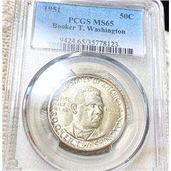 1951 Booker T. Half Dollar PCGS - MS65