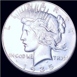 1935 Silver Peace Dollar CLOSELY UNCIRCULATED